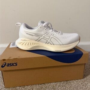 Asics Gel Cumulus 25 Running Shoes White Beige 6.5W